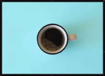 Картина Чашка кофе на лазурном фоне