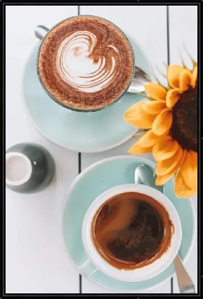 Картина Чашки кофе и подсолнух