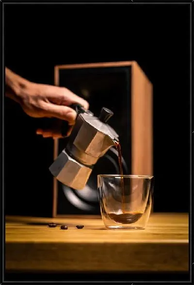 Картина Кофе в прозрачной чашке