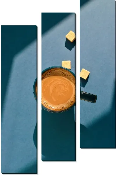Модульная картина Кофе и три кубика сахара