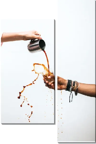 Модульная картина Брызги кофе