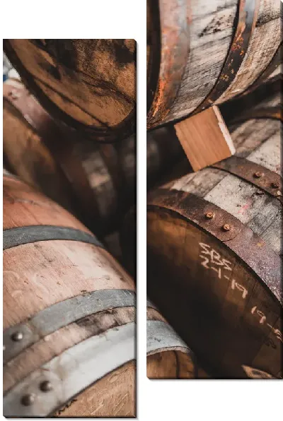 Модульная картина Бочки с вином