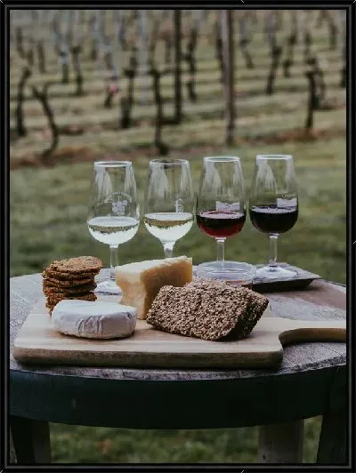 Картина 4 бокала вина