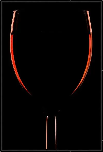 Картина Очертания бокала вина