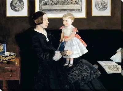 Картина Госпожа Джеймсс дочерью Сарой (Mrs James Wyatt Jr and her Daughter Sarah)