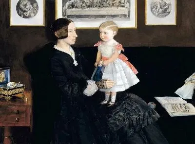 Картина Госпожа Джеймсс дочерью Сарой (Mrs James Wyatt Jr and her Daughter Sarah)