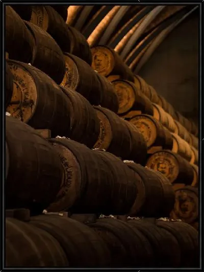 Картина Бочки вина в погребе винодельни