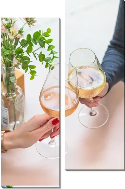 Модульная картина Два бокала вина №5