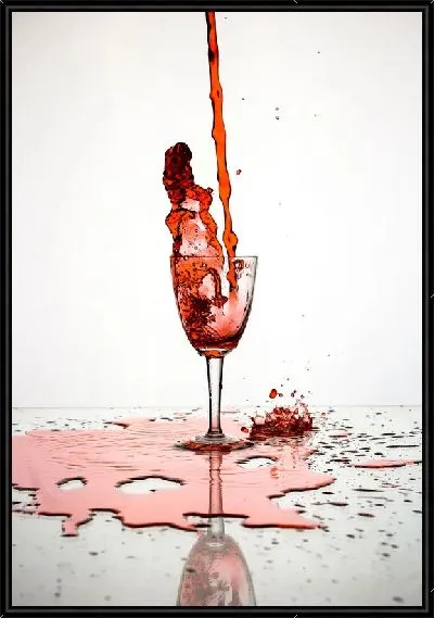 Картина Брызги красного вина