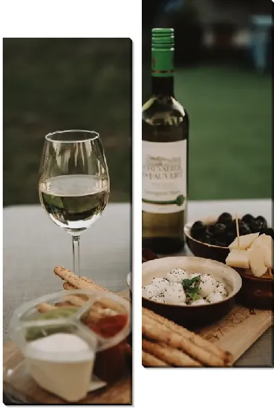 Модульная картина Пикник с вином №3