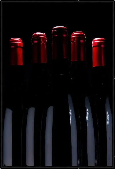 Картина 5 бутылок вина