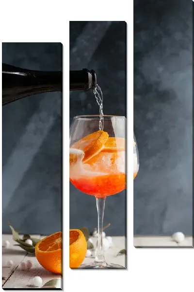 Модульная картина Просекко с апельсином