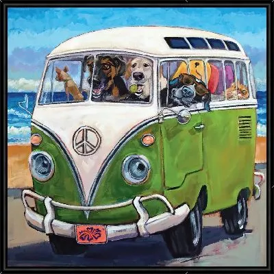 Картина Путешествие собак в автомобиле