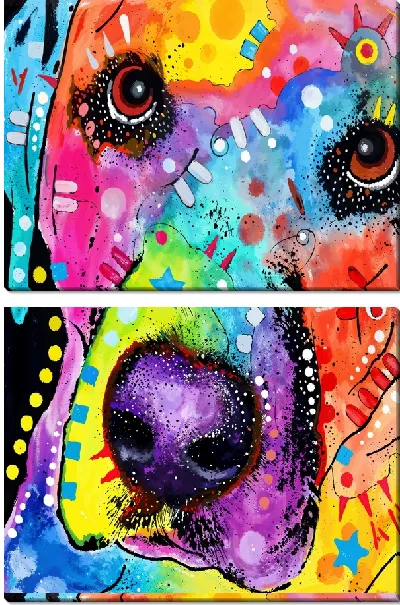 Модульная картина Поп арт лабрадор