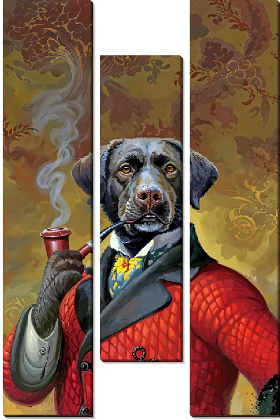 Модульная картина Лабрадор в образе графа