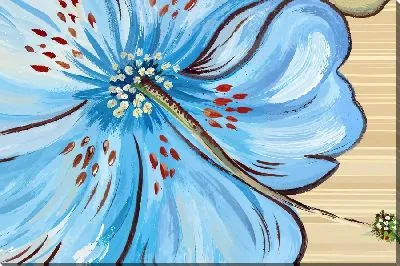 Картина маслом Макро голубой гибискус