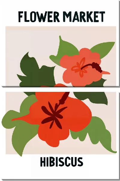 Модульная картина Hibiscus