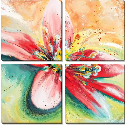 Модульная картина Цветок гибискуса №7