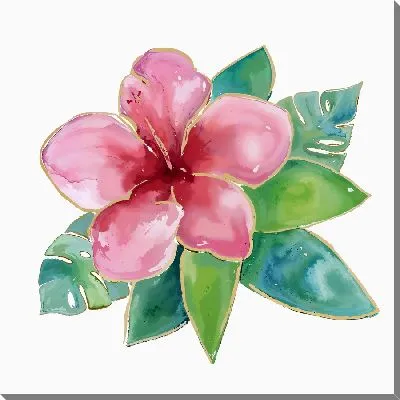 Картина маслом Гибискус №30