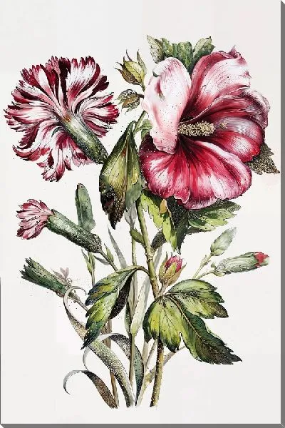 Картина маслом Композиция с гибискусами