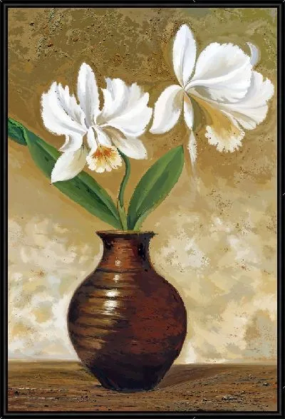 Картина Нарциссы в глиняной вазе