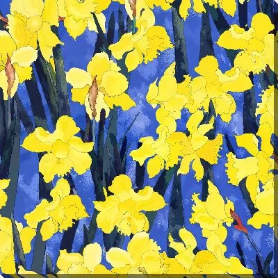 Картина маслом Композиция с нарциссами №5