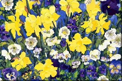 Картина маслом Композиция с нарциссами №6