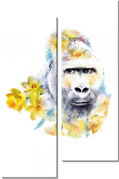 Модульная картина Горилла - нарцисс
