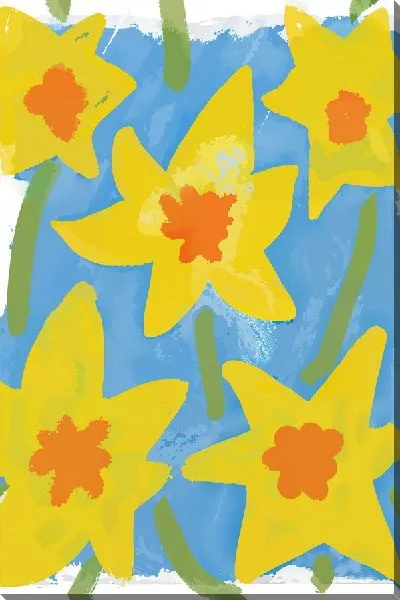 Постер 5 желтых нарциссов