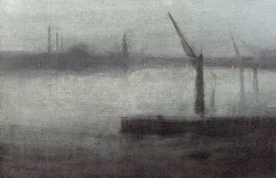 Картина Синий и серебро (Nocturne Blue and Silver)