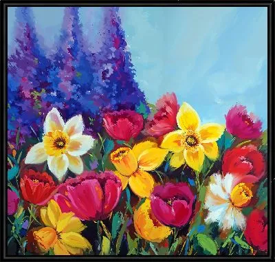 Шмель и нарциссы