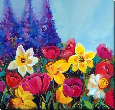 Шмель и нарциссы