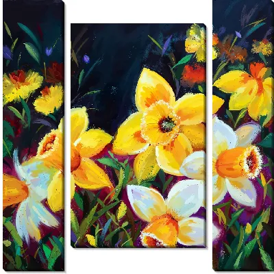 Модульная картина Композиция с нарциссами №11