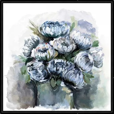 Голубые хризантемы №2