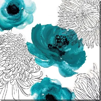 Картина маслом Зеленые хризантемы