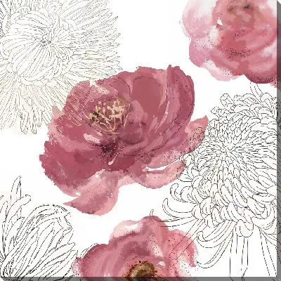 Картина маслом Розовые хризантемы