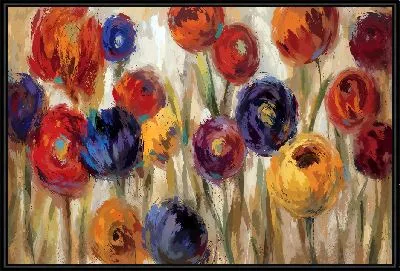 Поле с хризантемами