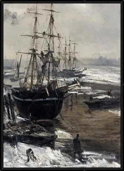 Картина Темза во льдах (The Thames in ice)