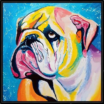 Картина Грустный бульдог