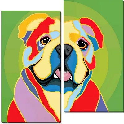 Модульная картина Бульдог №4