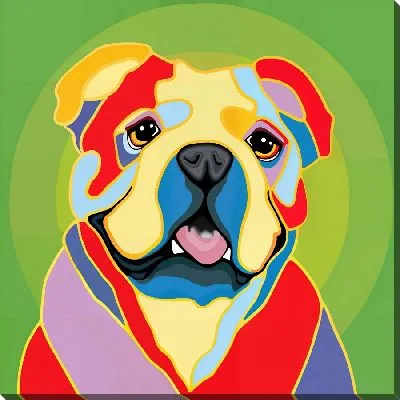 Картина маслом Бульдог №4