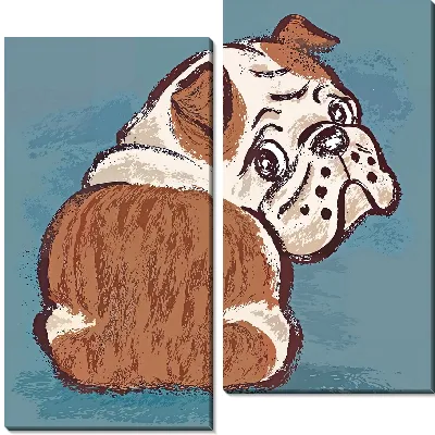 Модульная картина Бульдог №5