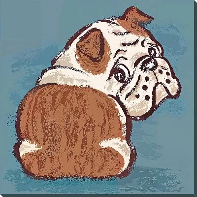 Картина маслом Бульдог №5