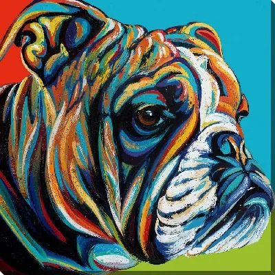 Картина маслом Бульдог №8