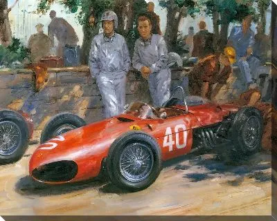 Картина Красный ретро болид