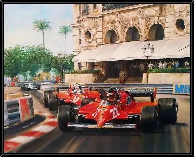 Красные болиды на трассе в Монако