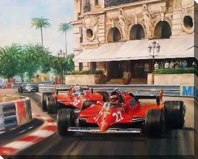 Красные болиды на трассе в Монако