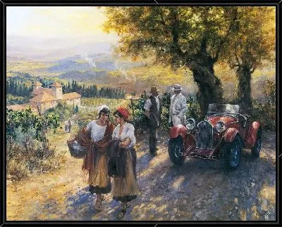 Ретро автомобиль на винограднике