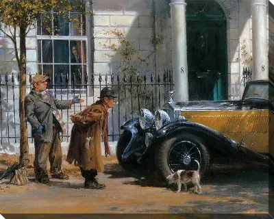 Картина Взгляд на ретро автомобиль