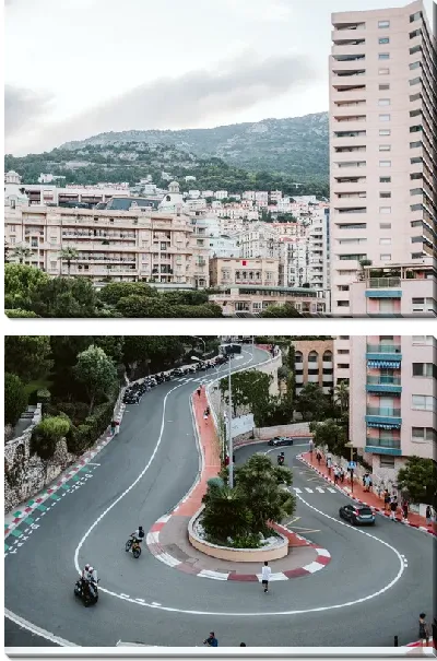 Модульная картина Дорога в Монако